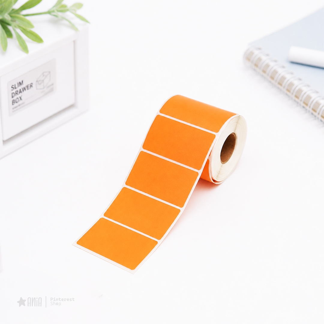 برچسب نارنجی PVC براق دیجیکالا حرارتی تعداد 120 عددی مخصوص انواع لیبل زن بلوتوثی