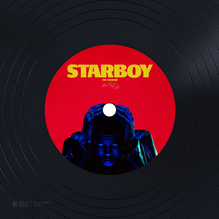 صفحه گرامافون تزئینی طرح The Weeknd